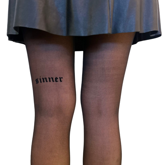 Sinner Sheer Black Tights